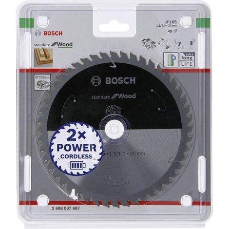 Bosch Standard hoja de sierra circular 165 mm 48 dientes