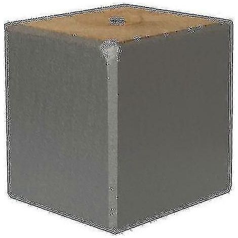 Petits pieds de meubles carrés en bois gris, 6 cm. (1/4)