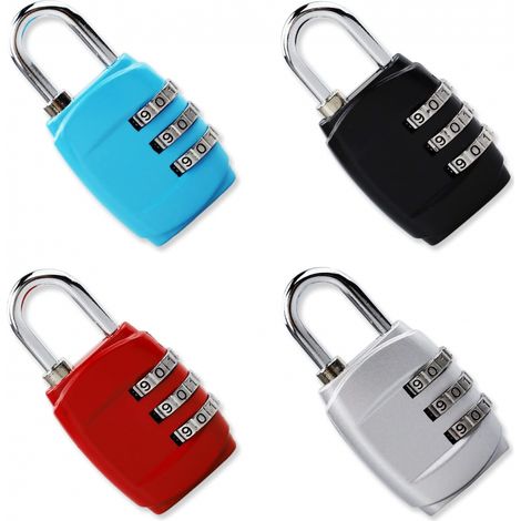 4 Cadenas Code 3 Chiffres Metal Valise (1/5)