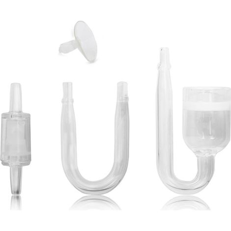4 pièces Divers accessoire de portail, diffuseur CO2, réacteur dioxyde de carbone, valve de rétention, en verre (1/4)