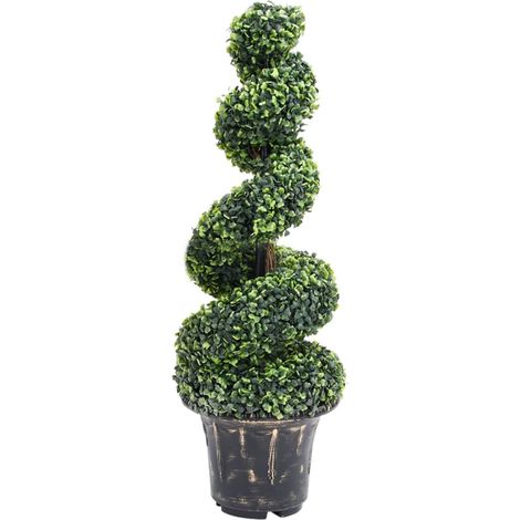 Artificial Boxwood Spiral Plant with Pot Green 100 cm vidaXL