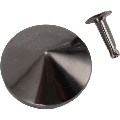 Lot de 100 rivets champignon de 25 mm en fer plaqué, pointes et clous coniques, pour la réparation du cuir gris. (1/5)