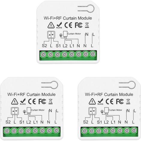 Module de contrôleur de volet roulant intelligent sans fil AC 230 V 220 V, contrôleur WIFI Tuya APP compatible avec le contrôle de l'application Alexa/Google Home et les commutateurs manuels (1/5)