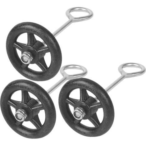 Anneau de Nez de Vache 3 Pièces en Acier Inoxydable Noir Traction Forte pour Bovins, Outil de Ferme pour Bétail, Cordon Nylon Inclus (1/5)