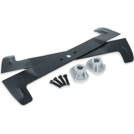 vhbw 2x Blade Replacement for SABO SB82004340/1, 82004341/1 for Cordless Lawnmower - Cutter Blades, Black, steel (1/4)