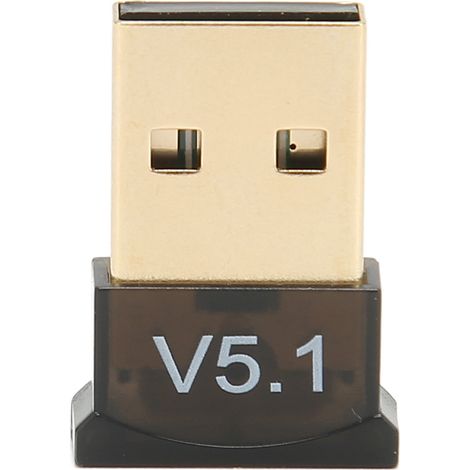 Adattatore USB Bluetooth 5.1 in ABS nero: wireless, ampia portata, plug and play per casa e ufficio. (1/5)