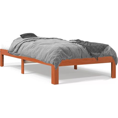 Maison Exclusive - Letto senza Materasso Marrone Cera 100x200 cm in Legno di Pino (1/5)
