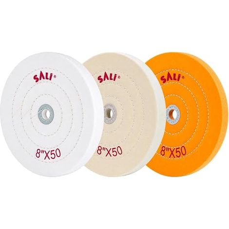 Lot de disques de polissage pour meuleuse, jaune, blanc grossier, blanc moyen, fin pour tampon de polisseuse (1/5)