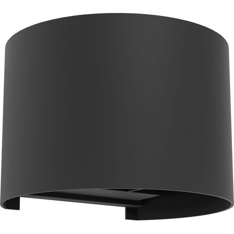 Applique Esterno Calpino 3 Alluminio Nero Trasparente 2 Luci Led 2,8W 840Lm Ip54 (1/2)