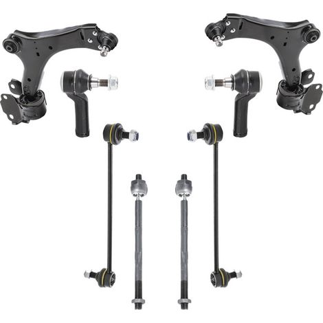 KIT BRACCIO OSCILLANTE 8 PEZZI COMPATIBILE CON VOLVO XC70 II (136) D3 / Kit Sospensione Completo OE/OEM / Bracci Oscillanti + Testine Sterzo / Sostituzione Diretta OEM
