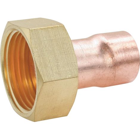 SOMATHERM FOR YOU - Connettore saldare rame - dritti accoppiamento Ø10 ottone dado girevole 12/17 (1/5)