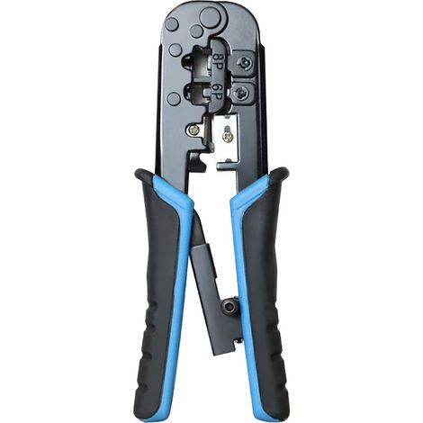 6P/8P multi-fonction réseau câble pince réseau câble téléphone cristal tête pince à sertir sertissage fil coupe fil dénudage (1/4)