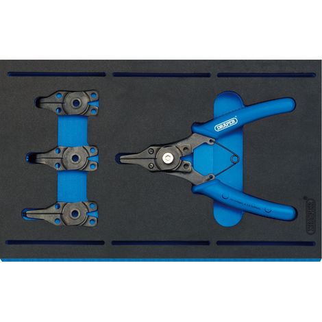 Draper 5-Piece Interchangeable Circlip Pliers Set with 1/4 Drawer EVA Insert Tray (Model 63196) (1/5)