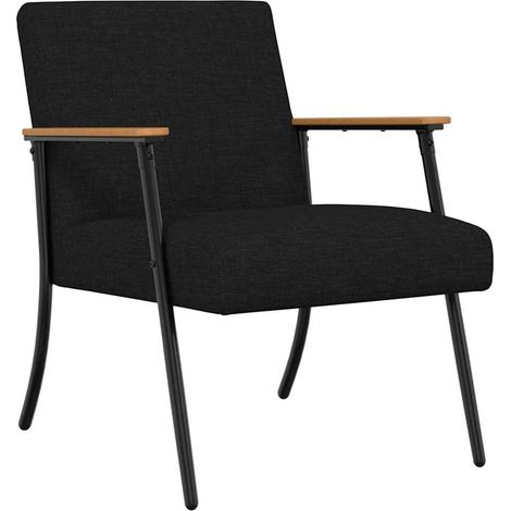 Armchair Black Fabric vidaXL