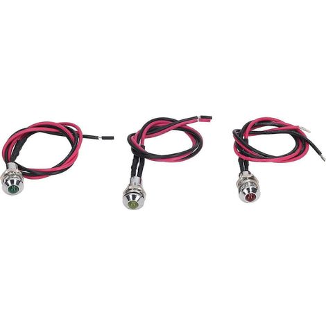 3er-Pack wasserdichte LED-Metall-Blinkerleuchten mit Kabel für Auto, LKW und Boot (24 V) (1/4)