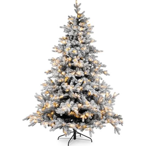 Albero di Natale innevato "Oslo" con big led in PE + PVC + Flock -270 cm (1/4)