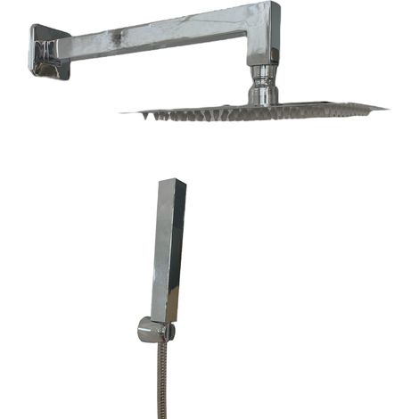 Ensemble de douche carré bras de douche complet pommeau de douche carré