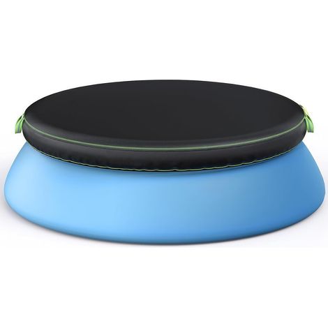 Bâche de protection ronde de 5,2 m pour piscine hors sol, imperméable, résistante à la poussière, avec cordon de serrage et sangle de poignée (518 x 518 x 20 cm) (1/5)