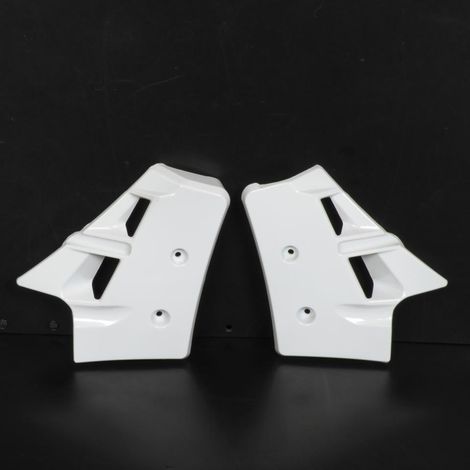 Paire d'écopes de radiateur blanche pour mobylette MBK 51 Passion (1/5)