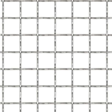 Maison Exclusive - Wellengitter Edelstahl 50×50 cm 11×11×2 mm