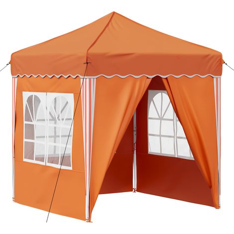 Pop-up Partyzelt 195 x 195 x 245 cm Orange Oxford-Stoff vidaXL