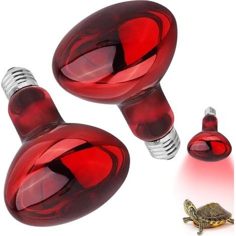 2er-Pack Wärmelampen, E27 100W Infrarot, UVA, für Reptilien, Terrarien, Echsen, Schildkröten (1/5)