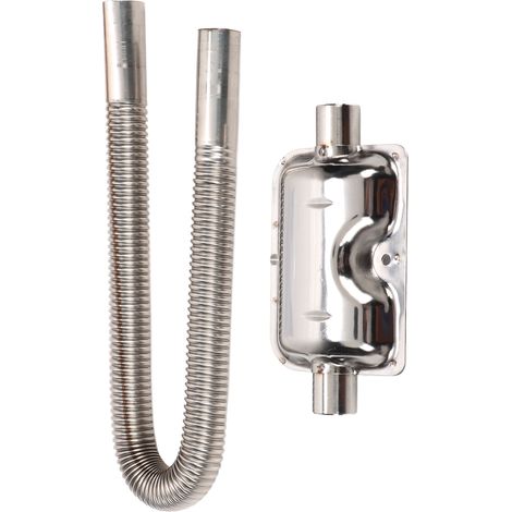 Tuyau d'échappement du chauffage d'air de stationnement avec silencieux tuyau de ventilation de réservoir de carburant diesel en acier inoxydable, diamètre intérieur 2,5 cm, longueur 60 cm. (1/5)