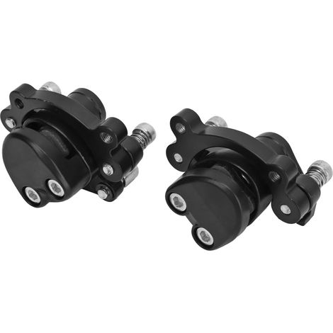 1 paire d'étriers de frein à disque en alliage d'aluminium, avant et arrière, pour mini moto cross MBX10 MBX11, noir. (1/5)