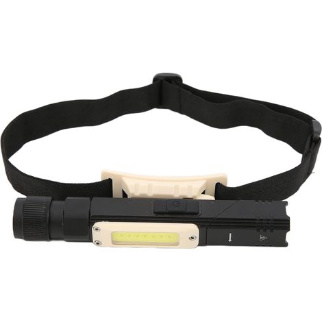 Lampada frontale tascabile ricaricabile tramite USB – girevole – luminosa, leggera – per pattuglie/falò – torcia elettrica (1/5)