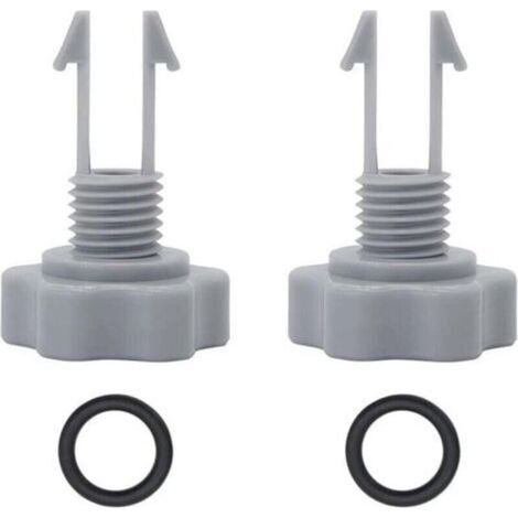 Lot de 2 soupapes de purge d'air et joints toriques de rechange pour pompe de filtration Intex 10460 10264-2 (1/4)