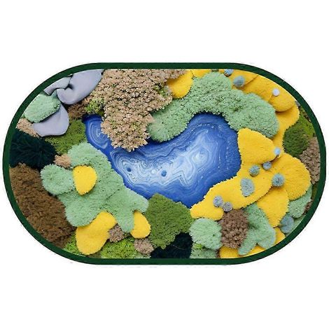 Tapis de bain, séchage rapide, antidérapant, en fibres imprimées, tapis de porte, décoration de salle de bain, 50 x 80 cm (1/5)
