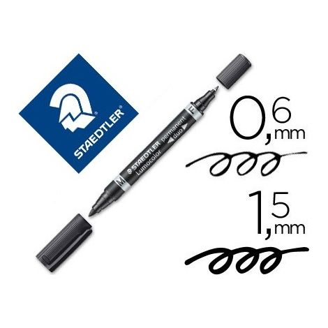 STAEDTLER Zweispitzmarker Lumocolor perm schwarz 10 Stück (348-9)