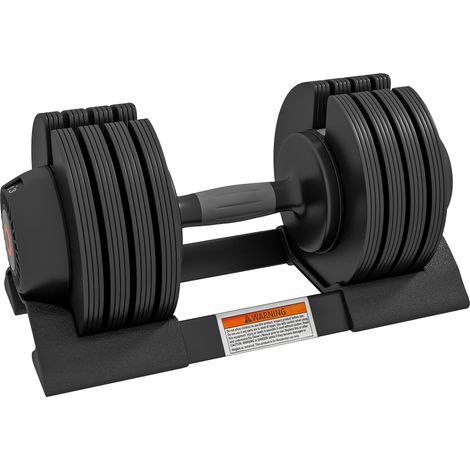 Kit Pesi Regolabili 7-13-18-24 kg con Porta Manubri e Impugnatura Antiscivolo Nero (1/5)