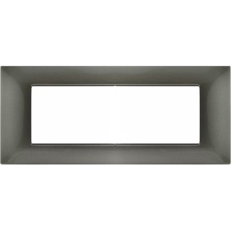 Mapam Placca grigio scuro 7 posti tecnopolimero compatibile Vimar Plana - GEM-P6007-GS