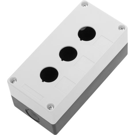 BeMatik - Boîte de contrôle pour appareils électriques 3 boutons poussoir ou commutateurs 22mm blanc (1/5)