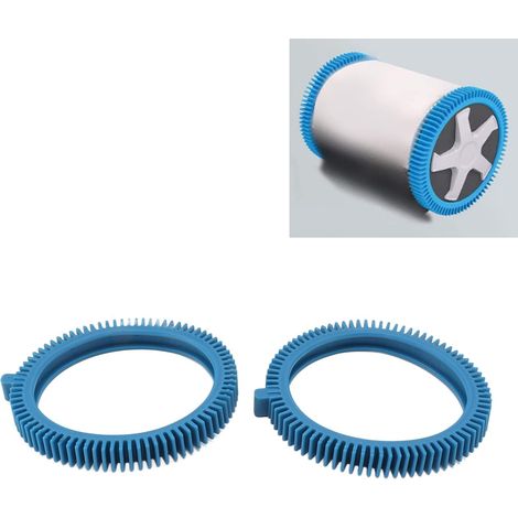 ZOLGINAH 2 piezas 896584000-143 Limpiador de piscina Reemplazo de llanta delantera con golpes, 2023 Kit de actualización de llanta delantera azul con Super Bump (1/5)