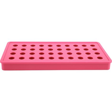 Moule à Boules de Glace en Silicone 40 Cavités, Bac à Glaudes Rouge Rose pour Bar et Fêtes (1/5)