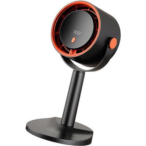 Ventilateur de bureau compact et silencieux, vitesse réglable en continu sur 100 niveaux, alimentation USB, idéal pour le bureau, la maison et les voyages. (1/5)