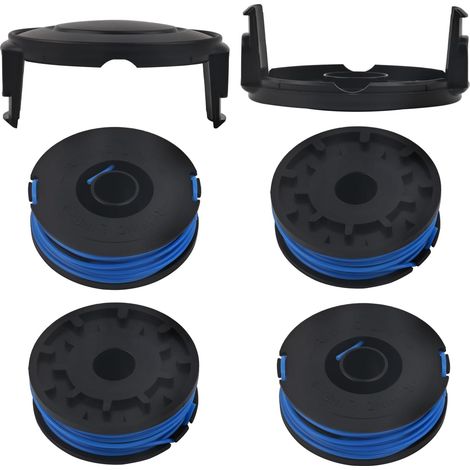 Bobines et capuchons de bobine avec fil 9,8 m pour débroussailleuse Florabest ERT 450/8, FRT 430, 430/10, 450A1, 450B2, 500/8-430W (SAC) - (1/5)