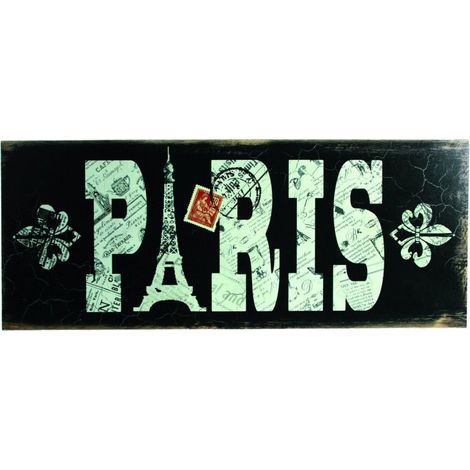 Plaque en bois Paris