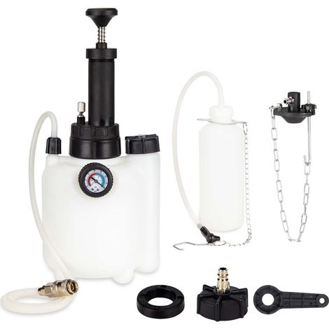 Purgeur De Frein Voiture 3l Vidange Liquide Manuel,Purgeur Et D’Embrayage,avec 2PCS Adaptateur pour Le Changement Remplissage D'Huile BoîTe Vitesses -
