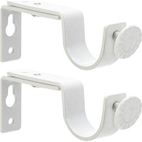 Supports de tringle à rideaux robustes et réglables, adaptés aux tringles à rideaux d'un diamètre maximal de 1 pouce, supports de tringle à rideaux muraux (paquet de 2).