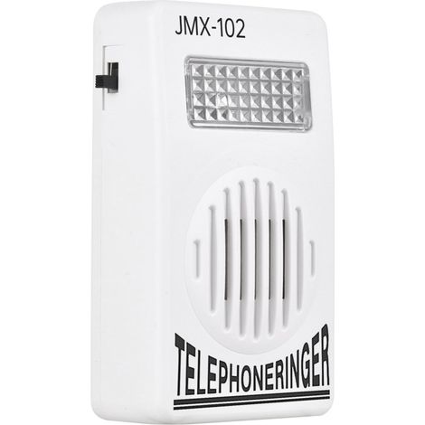 Sonnerie de téléphone puissante (70 dB), amplificateur de sonnerie, sonnerie stroboscopique avec lampe flash, compatible avec les téléphones fixes (connecteur 6P2C), fixation murale, sans piles.