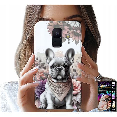 Custodia per Samsung A6 2018 - bulldog bulldog cani razze canine retro (1/5)