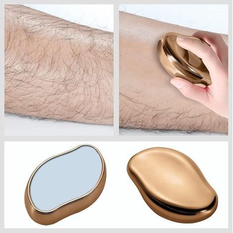 (Braun) Crystal Hair Eraser, schmerzfreies Gerät zur physikalischen Haarentfernung für Frauen, rasierfreie Haarentfernung (Gold) (1/4)