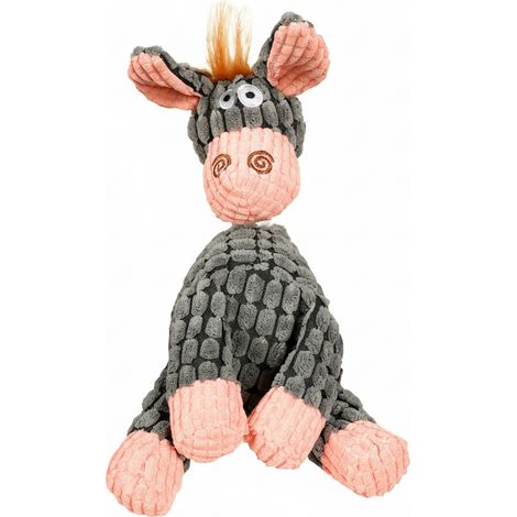 Âne en peluche à mâcher avec clochette pour faire ronger les dents - Gris (1/3)
