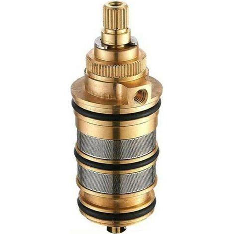 Cartouche thermostatique en laiton pour mitigeur de douche  Plage de température 20 à 50 °C  Installation par emboîtement  Compatible avec douches barre