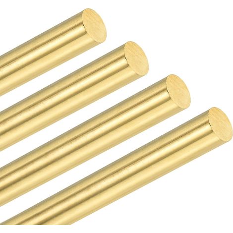 4 Pcs Barre en Laiton 6mmx300mm H59 Laiton Massif Tiges Rondes (1/5)