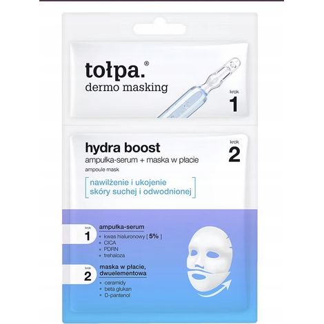 TOŁPA dermo masking Hydra Boost Ampoule Mask, Tuchmaske, Zweistufenmaske
