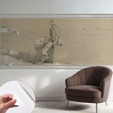 Papier peint autocollant adhésif avec motifs pour salon et chambre accessoire stylé pour votre intérieur Scène nostalgique 250x104 cm (1/5)